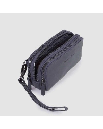 Pochette Uomo a Tre Scomparti Black Square Piquadro