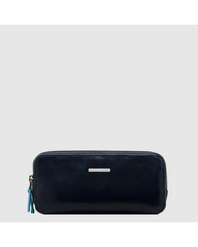 Pochette Uomo a Tre Scomparti Blu Square Piquadro