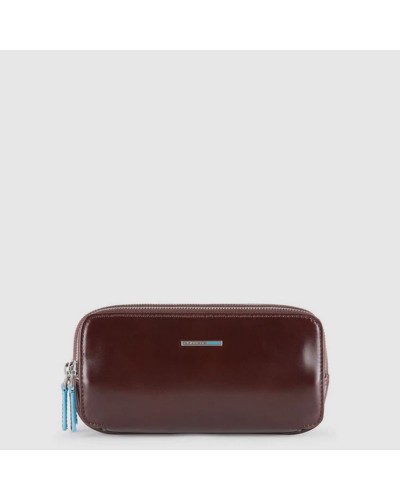 Pochette Uomo a Tre Scomparti Blu Square Piquadro