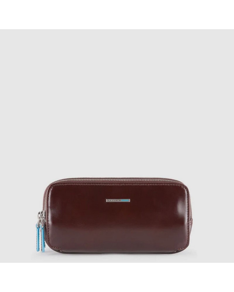 Pochette Uomo a Tre Scomparti Blu Square Piquadro