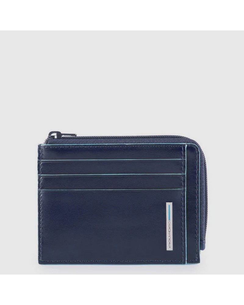 Portacarte Uomo con Portamonete Blue Square Piquadro