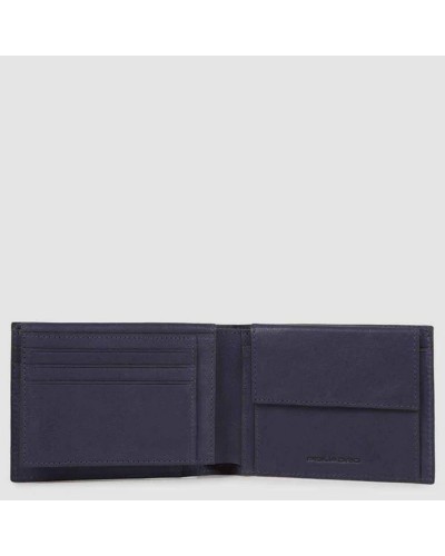 Portafoglio Uomo con Portamonete e Patta Balck Square Piquadro