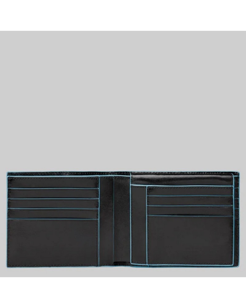 Portafoglio Uomo con Portamonete e Patta Blue Square Piquadro