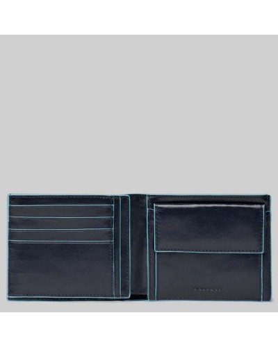 Portafoglio Uomo con Portamonete e Patta Blue Square Piquadro