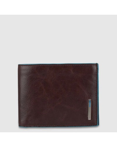Portafoglio Uomo con Portamonete e Patta Blue Square Piquadro
