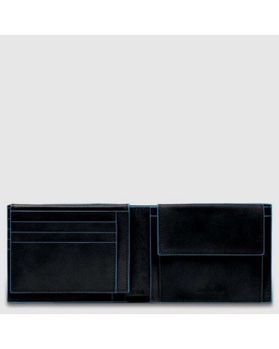 Portafoglio Uomo con Portamonete e Patta Blue Square Piquadro