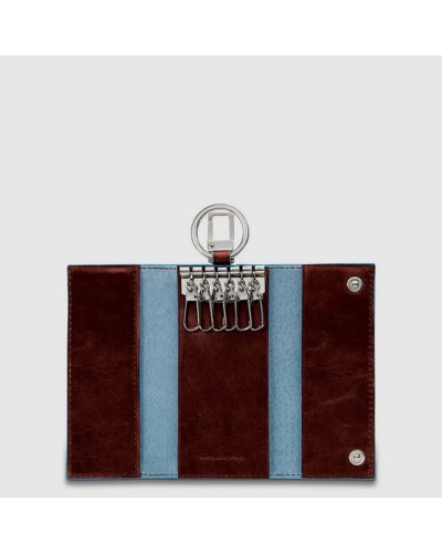 Portachiavi con Anelli e Moschettone Blue Square Piquadro