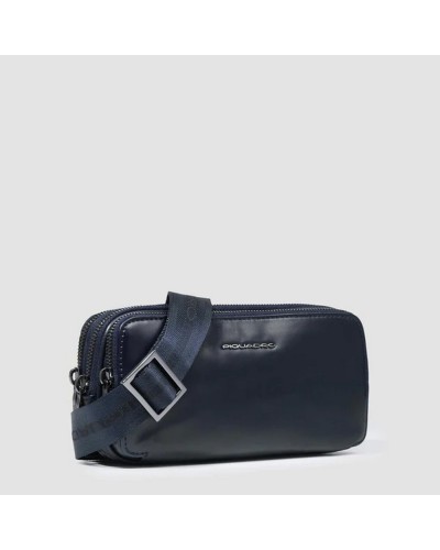 Pochette Uomo 3 Cerniere Blue Square Piquadro
