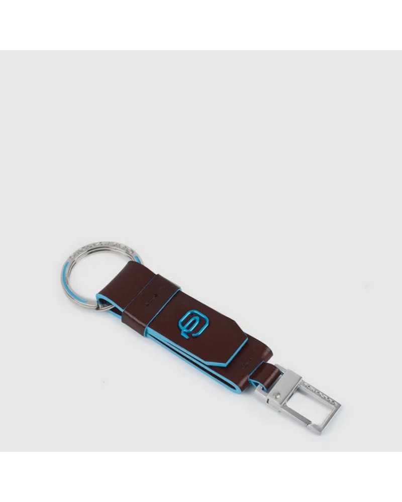 Portachiavi con Moschettone e Anello Blue Square Piquadro