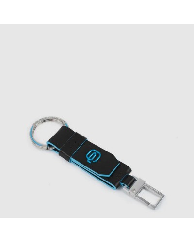 Portachiavi con Moschettone e Anello Blue Square Piquadro