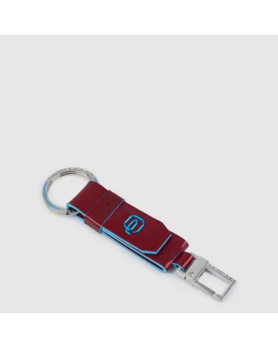Portachiavi con Moschettone e Anello Blue Square Piquadro