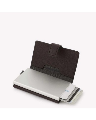 Portacarte di Credito in Metallo Black Square Piquadro