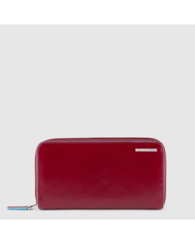 Portafoglio Donna Zip Around Blue Square Piquadro