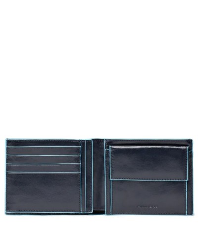 Portafoglio Uomo con Patta e Portamonete Blue Square Piquadro