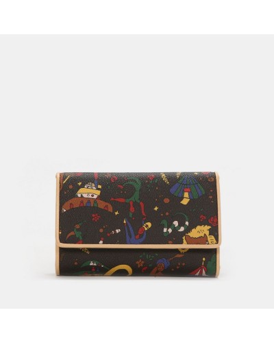 Portafoglio Donna con Patta e Portamonete Magic Circus Piero Guidi