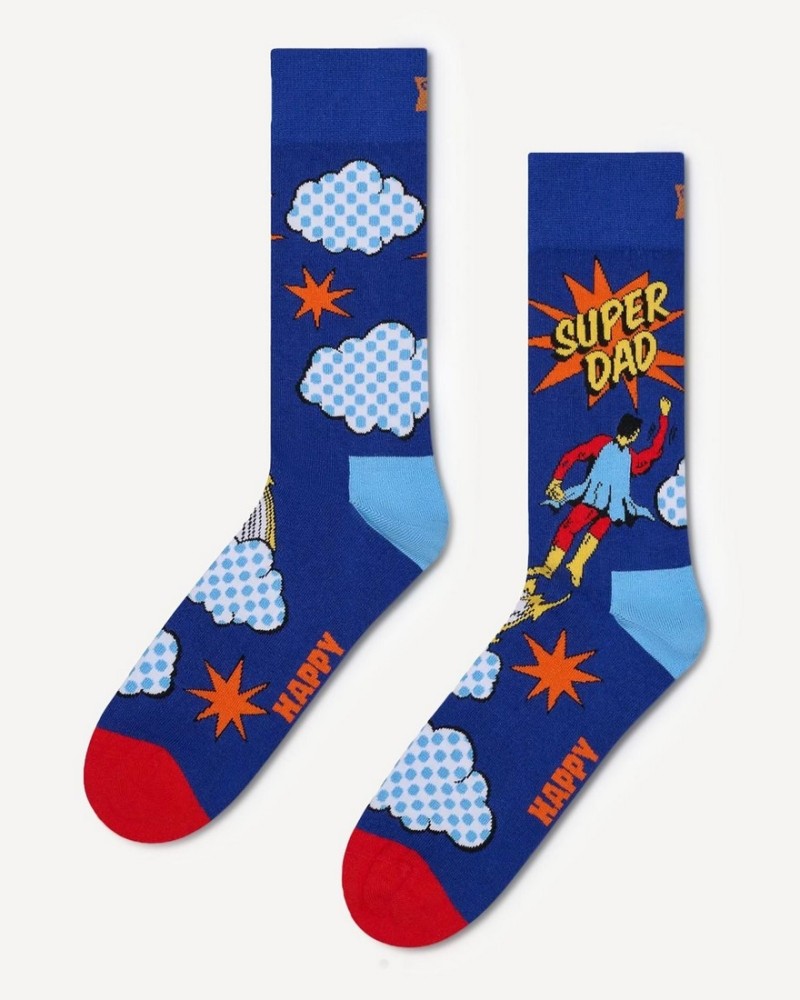 Calzini Flying Super Dad Happy Socks