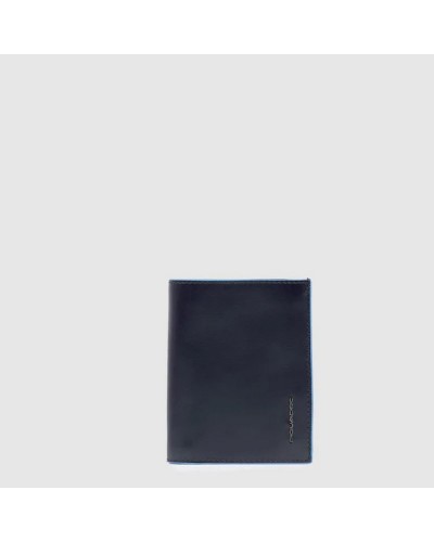 Portafogli Uomo Blue Square Verticale in Pelle con Portamonete, Portacarte di Credito e due Volantini Porta Documenti, Schermat