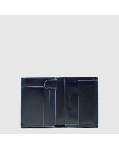 Portafogli Uomo Blue Square Verticale in Pelle con Portamonete, Portacarte di Credito e due Volantini Porta Documenti, Schermat