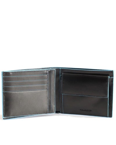 Portafoglio Uomo con Patta e Portamonete Blue Square Piquadro