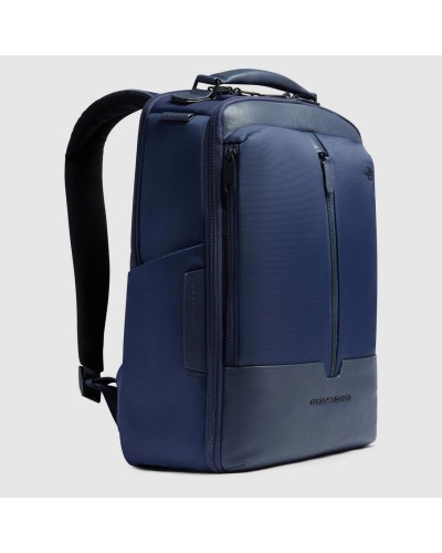 Zaino Uomo da viaggio in tessuto riciclato e pelle porta pc e iPad® a due scomparti Piquadro