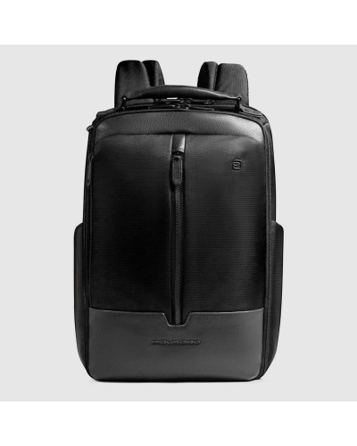 Zaino Uomo da viaggio in tessuto riciclato e pelle porta pc e iPad® a due scomparti Piquadro