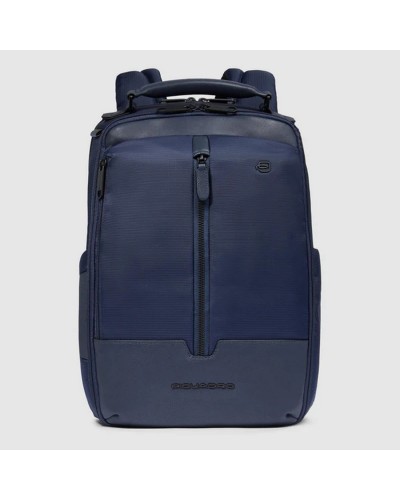 Zaino Uomo da viaggio in tessuto riciclato e pelle porta pc e iPad® Piquadro