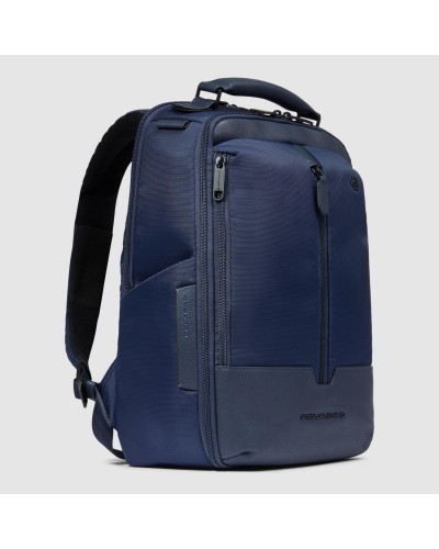 Zaino Uomo da viaggio in tessuto riciclato e pelle porta pc e iPad® Piquadro