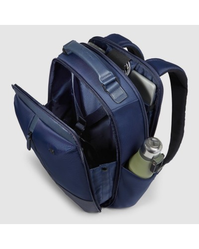 Zaino Uomo da viaggio in tessuto riciclato e pelle porta pc e iPad® Piquadro