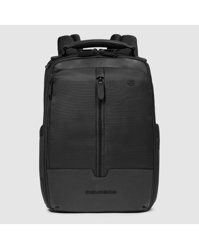 Zaino Uomo da viaggio in tessuto riciclato e pelle porta pc e iPad® Piquadro