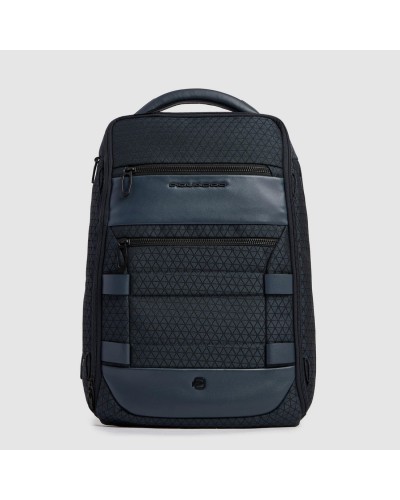 Zaino Uomo da viaggio modulare in tessuto riciclato e pelle porta pc e iPad® Piquadro