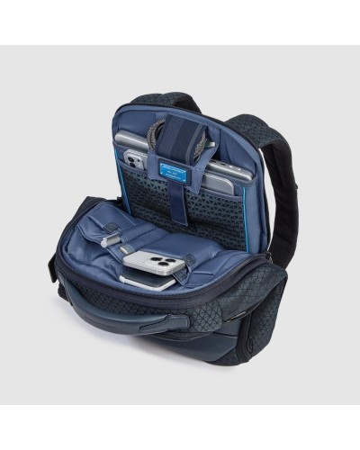 Zaino Uomo da viaggio modulare in tessuto riciclato e pelle porta pc e iPad® Piquadro