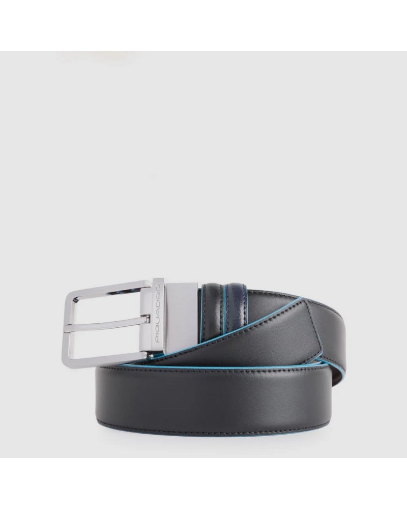 Cintura Uomo Reversibile con Fibbia ad Ardiglione Blue Square Piquadro