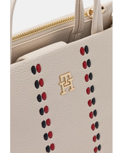 Borsa Donna a Mano con Tracolla TH Timeless Mini Satchel Tommy Hilfiger
