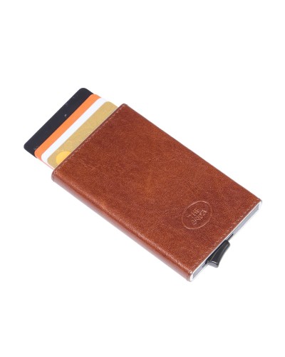 Portacarte in Pelle a Scatto con Protezione Rfid The Bridge