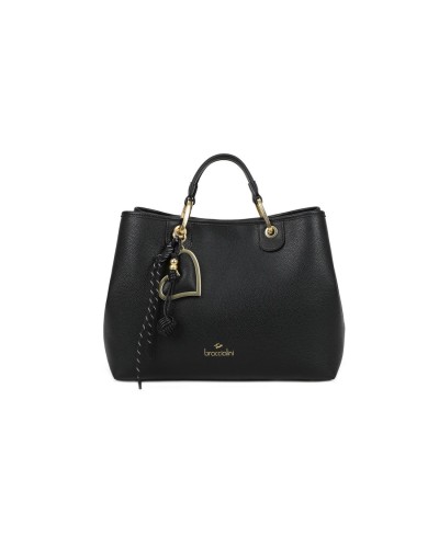 Borsa a Mano con Tracolla e Pochette Removibile Beth Braccialini - 100 Nero