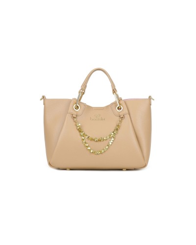 Borsa a Mano con Tracolla e Pochette Removibile Amy Braccialini - 367 Biscotto