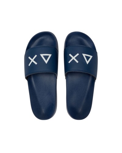 Scarpa Uomo Slippers Logo Sun 68 - 07 Navy Blue