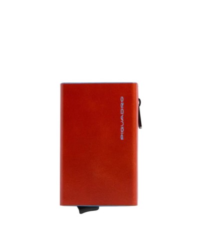 Portacard Sliding Sistem con Portabanconote e Portamonete Blue Square Piquadro - Cuoio4