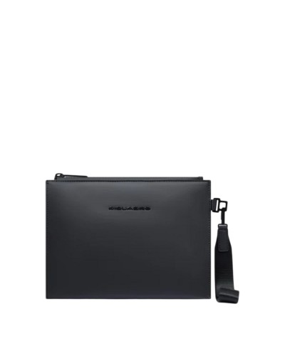 Pochette Uomo in Tessuto Gommato Corner Piquadro - Nero