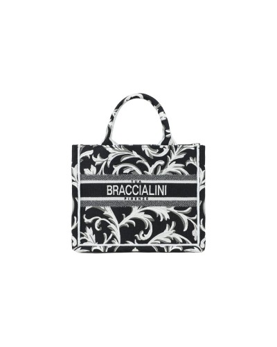 Borsa a Mano con Tracolla Donna Queen Braccialini - 3294 Ramage Nero