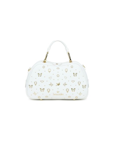 Borsa a Mano con Tracolla Donna Candy Braccialini - 001 Bianco