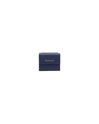 Portafoglio Donna Mini con Patta e Portamonete Basic Braccialini - 200 Blu