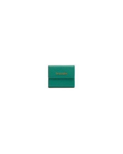 Portafoglio Donna Mini con Patta e Portamonete Basic Braccialini - 648 Smeraldo