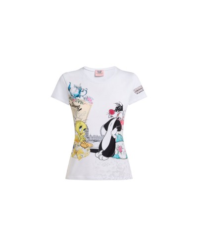 Maglia Donna Cartoline Londra Looney Tunes Braccialini