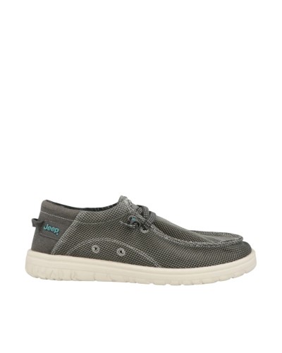 Scarpa Uomo Mocassino Samoa Wallabe Knit Jeep - 096 Anthracite