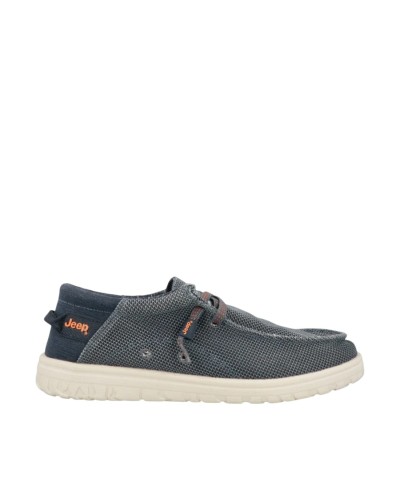 Scarpa Uomo Mocassino Samoa Wallabe Knit Jeep - 100 Blue