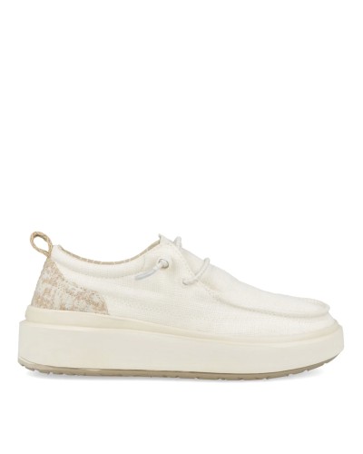 Scarpa Donna Mocassino Nature Wallabe Jeep - 098 Off White