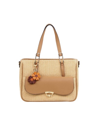Borsa a Mano con Tracolla Donna Malindi Y Not Milano - Sand