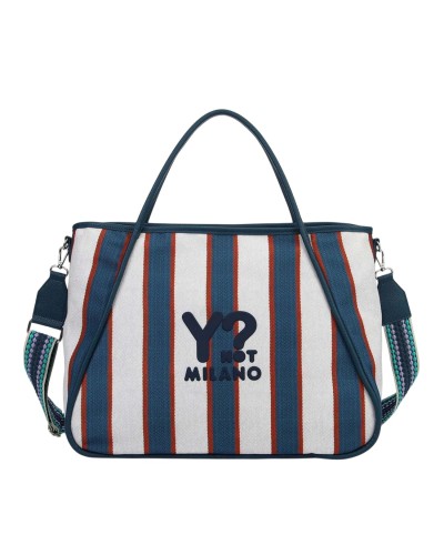 Borsa a Mano con Tracolla Donna Mare Mistral Y Not Milano - Blue