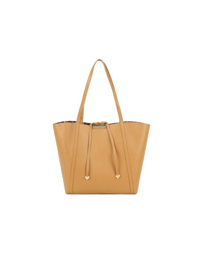 Borsa Shopper Donna Double Braccialini - Biscotto